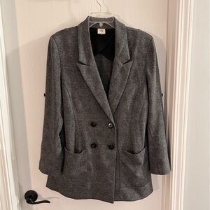 CAbi XL Women’s Charcoal Double-Breasted Blazer